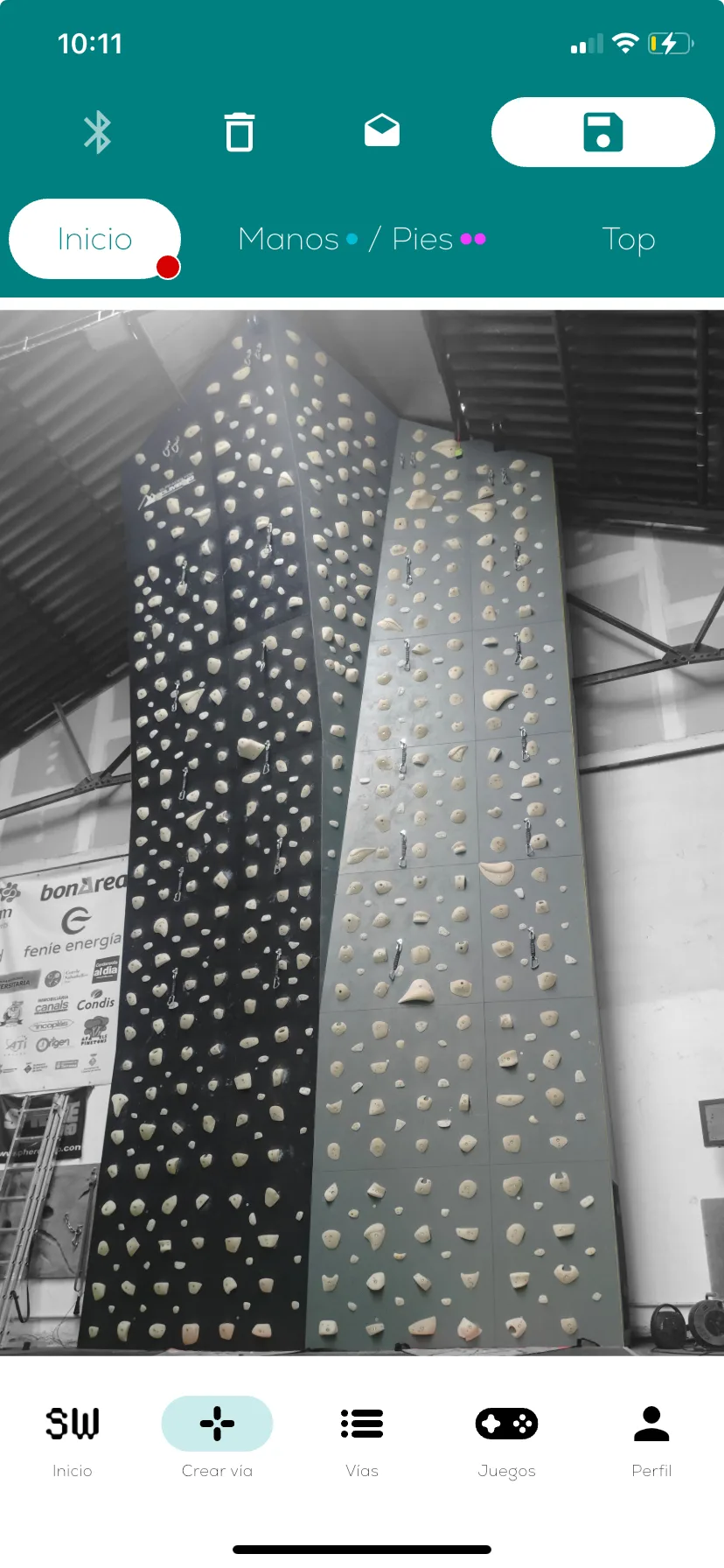 App de Shiny Wall personalizada con una pared de escalada a medida