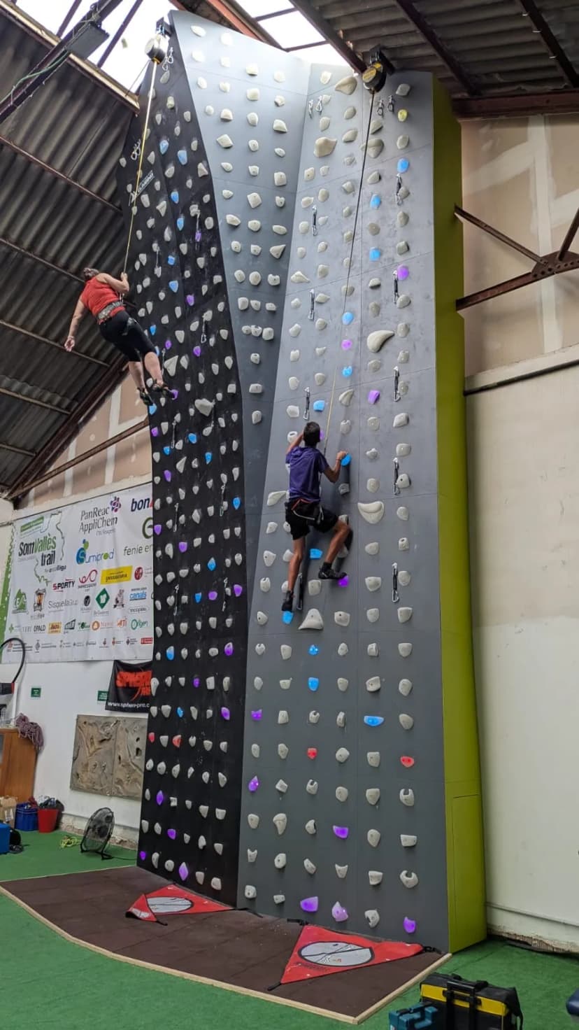 Pared con presas